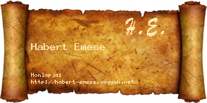 Habert Emese névjegykártya
